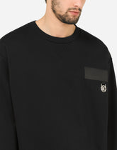 Jersey sweatshirt with DG patch - | Dolce & Gabbana