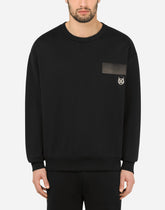 Jersey sweatshirt with DG patch - | Dolce & Gabbana