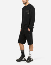 Jersey sweatshirt with DG patch - | Dolce & Gabbana
