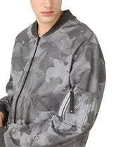 Camouflage-print cotton jacket with logo - | Dolce & Gabbana