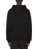 Jersey hoodie with 3d logo - | Dolce & Gabbana