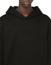Jersey hoodie with 3d logo - | Dolce & Gabbana