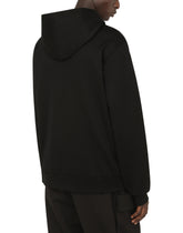 Jersey hoodie with 3d logo - | Dolce & Gabbana