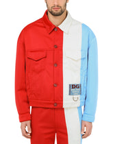 Patchwork jacket with DG patch - | Dolce & Gabbana