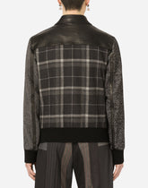 Wool patchwork jacket with leather details - | Dolce & Gabbana