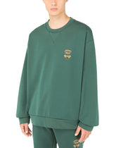Jersey sweatshirt with embroidery - | Dolce & Gabbana
