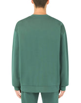 Jersey sweatshirt with embroidery - | Dolce & Gabbana
