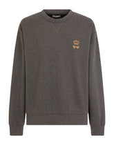 Jersey sweatshirt with embroidery - | Dolce & Gabbana