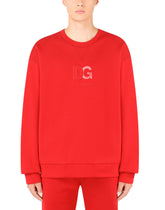 Jersey sweatshirt with 3D DG patch - | Dolce & Gabbana