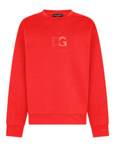 Jersey sweatshirt with 3D DG patch - | Dolce & Gabbana