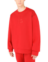 Jersey sweatshirt with 3D DG patch - | Dolce & Gabbana