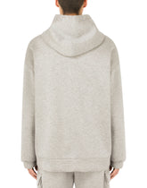 Jersey hoodie with metal DG logo - | Dolce & Gabbana