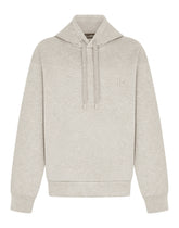 Jersey hoodie with metal DG logo - | Dolce & Gabbana
