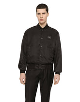 Nylon jacket with branded tag - | Dolce & Gabbana