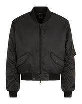 Nylon jacket with branded plate - | Dolce & Gabbana