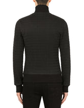 Quilted nylon jacket with branded plate - | Dolce & Gabbana