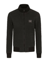 Quilted nylon jacket with branded plate - | Dolce & Gabbana