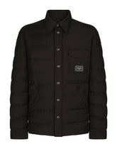 Quilted nylon jacket with branded plate - | Dolce & Gabbana