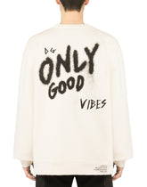 Jersey sweatshirt with print - | Dolce & Gabbana