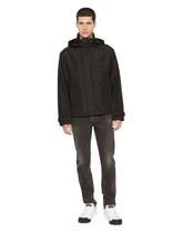 Nylon jacket with hood and branded plate - | Dolce & Gabbana