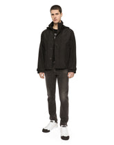 Nylon jacket with hood and branded plate - | Dolce & Gabbana