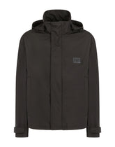 Nylon jacket with hood and branded plate - | Dolce & Gabbana