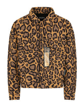 Jersey jacquard jacket with leopard design and patch embellishment - | Dolce & Gabbana