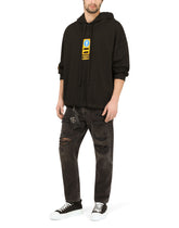 Jersey hoodie with print - | Dolce & Gabbana