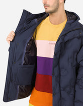 Hooded quilted nylon jacket with DG logo - | Dolce & Gabbana