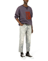 Jersey sweatshirt with DG embroidery and fringing - | Dolce & Gabbana