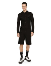 Black stretch denim jacket - | Dolce & Gabbana