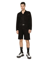 Black stretch denim jacket - | Dolce & Gabbana