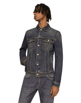 Stretch light blue wash denim jacket - | Dolce & Gabbana