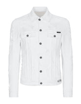 White stretch denim jacket - | Dolce & Gabbana