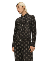 Stretch cotton jacquard jacket with DG Monogram design - | Dolce & Gabbana