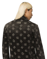 Stretch cotton jacquard jacket with DG Monogram design - | Dolce & Gabbana