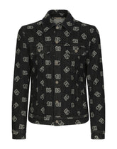 Stretch cotton jacquard jacket with DG Monogram design - | Dolce & Gabbana