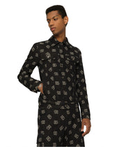 Stretch cotton jacquard jacket with DG Monogram design - | Dolce & Gabbana