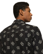 Stretch cotton jacquard jacket with DG Monogram design - | Dolce & Gabbana