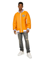 Faux leather jacket with DG patch - | Dolce & Gabbana