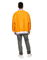 Faux leather jacket with DG patch - | Dolce & Gabbana