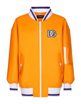Faux leather jacket with DG patch - | Dolce & Gabbana