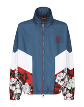 Nylon jacket with floral-print inserts and embroidery - | Dolce & Gabbana