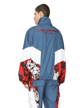Nylon jacket with floral-print inserts and embroidery - | Dolce & Gabbana