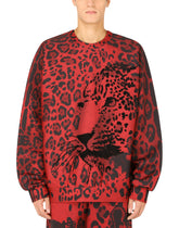 Leopard-print technical jersey sweatshirt - | Dolce & Gabbana