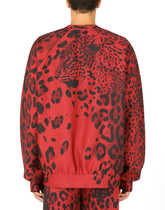 Leopard-print technical jersey sweatshirt - | Dolce & Gabbana