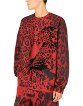 Leopard-print technical jersey sweatshirt - | Dolce & Gabbana
