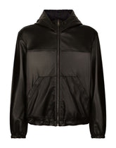 Reversible pinstripe wool and leather jacket - | Dolce & Gabbana