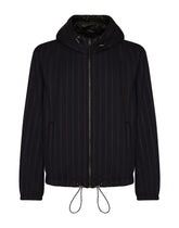Reversible pinstripe wool and leather jacket - | Dolce & Gabbana