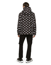 Quilted nylon jacket with hood and DG logo print - | Dolce & Gabbana